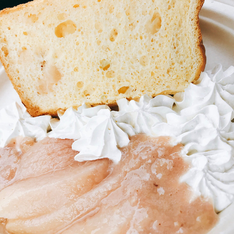 桃のシフォンケーキ(カフェ・アユ )