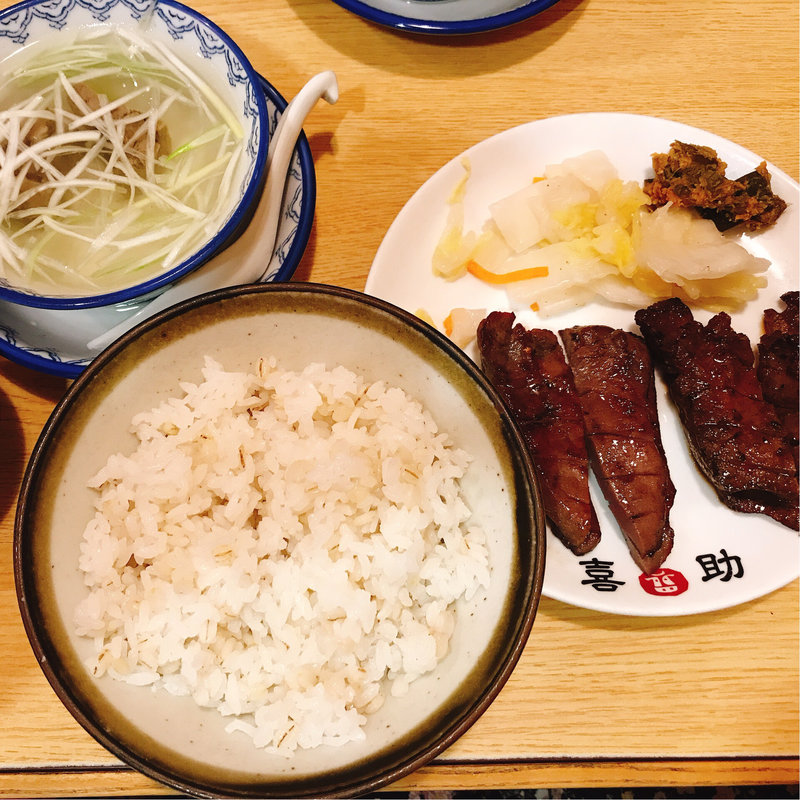 牛タン炭火焼き定食(喜助 （㐂助）)