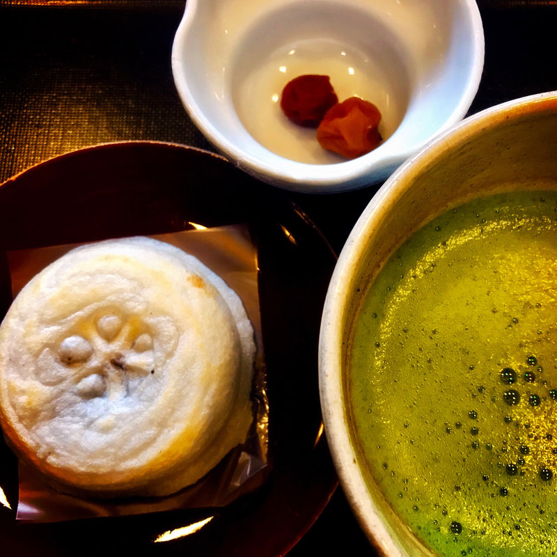 抹茶(梅ヶ枝餅1ケ付)(寿庵 寺田屋)