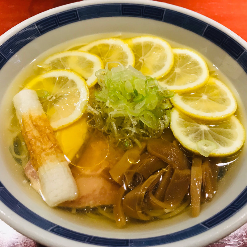 冷た〜い鶏そばレモン(らーめん竹馬)