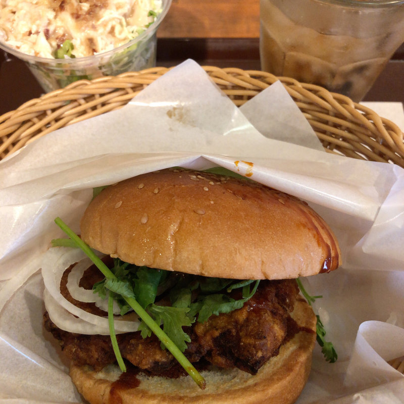 麻辣チキンバーガー セット(フレッシュネスバーガー銀座8丁目)