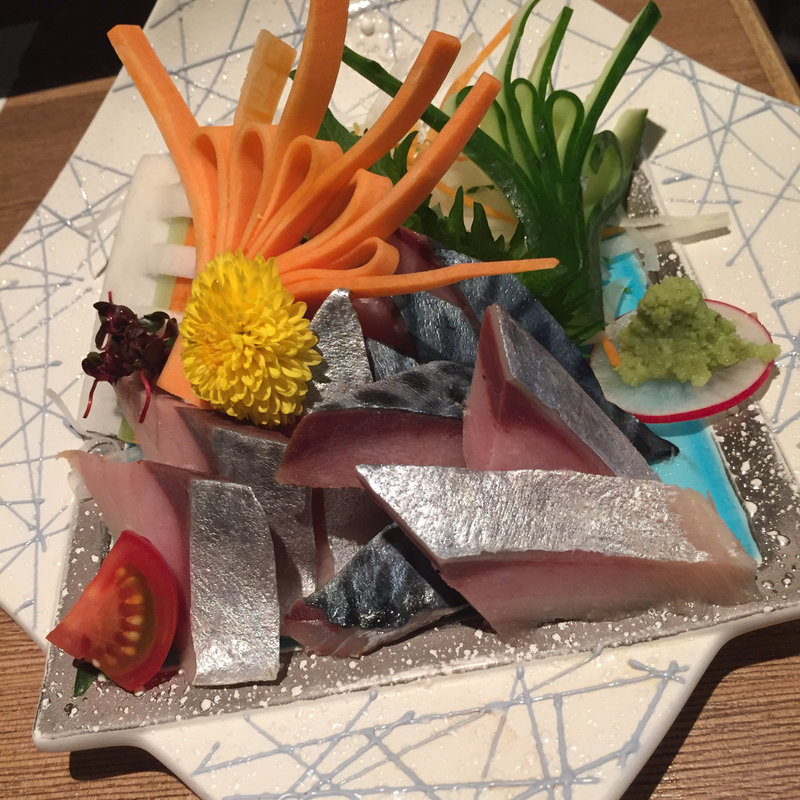 サバの刺身盛合せ(サバの駅)