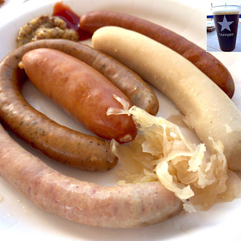ソーセージ盛り合わせ(仙台空港屋上展望デッキ ビアガーデン)
