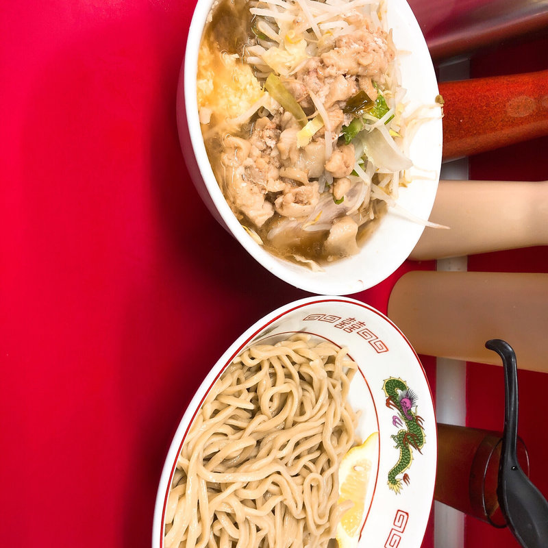 小豚つけ麺にんにくマシ野菜マシ脂マシ(ラーメン二郎 湘南藤沢店 )