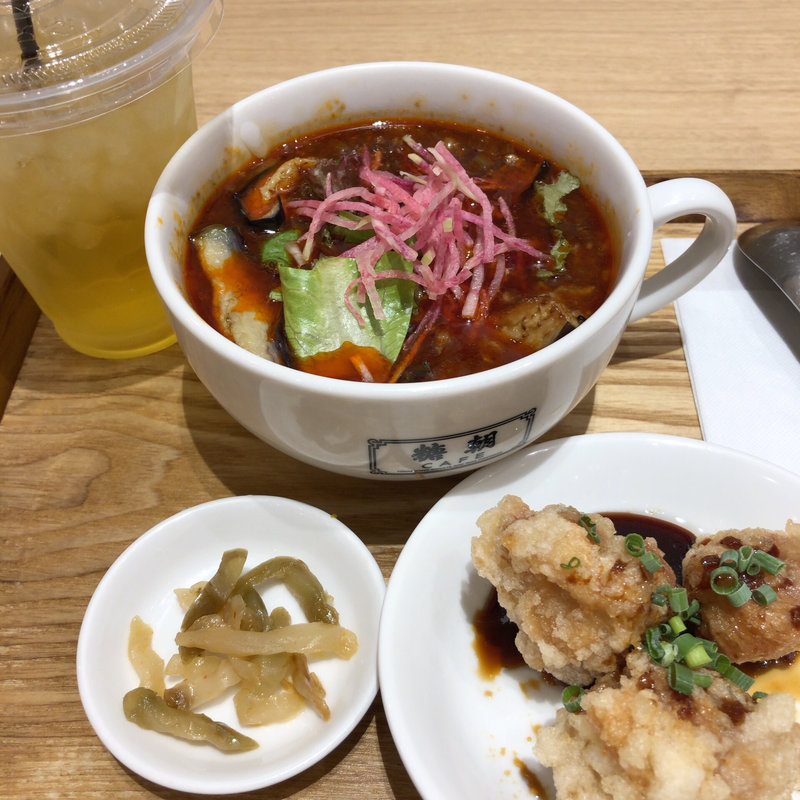 麻婆サラダ粥セット(糖朝 CAFE 横浜ランドマークプラザ店)