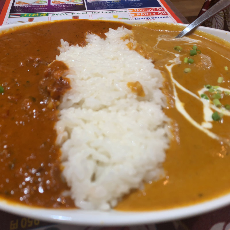 ダブルカレー ソース大盛(アビスカ ネパール料理)