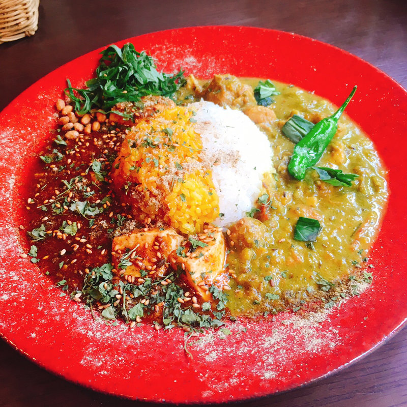 本日のカレー あいがけ(PARADISO DEL VINO TAKEUCHI パラディーゾ デル ヴィーノ タケウチ)