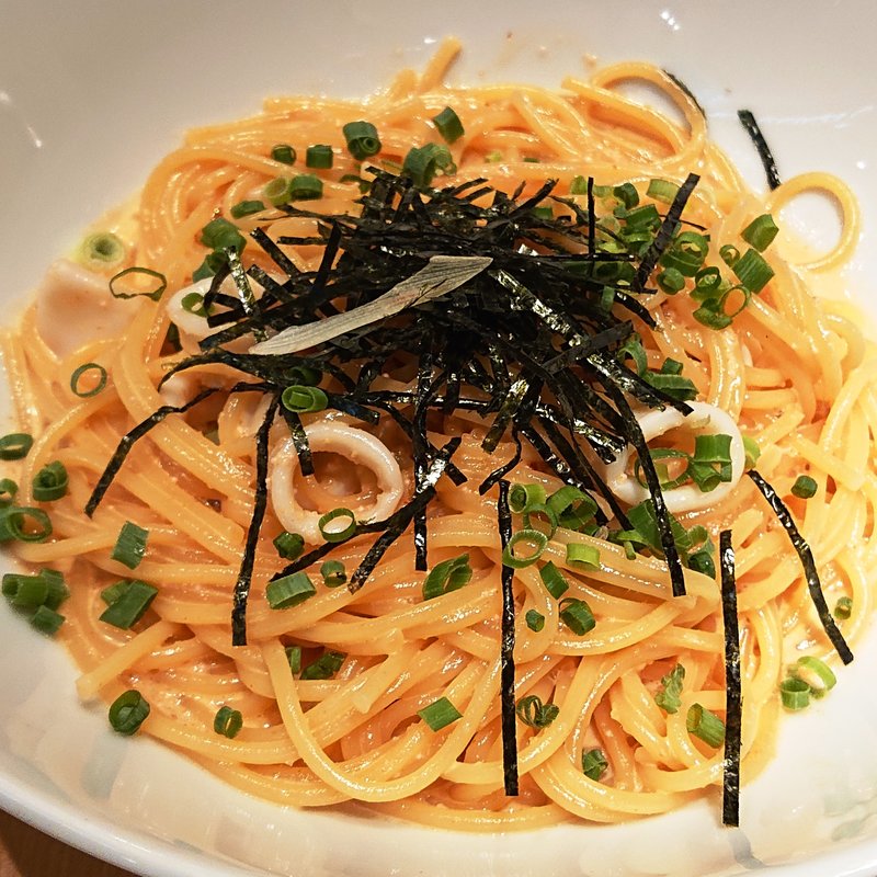 イカと明太子の和風クリームパスタ(ヱビスバー YEBISU BAR 川崎アゼリア店)