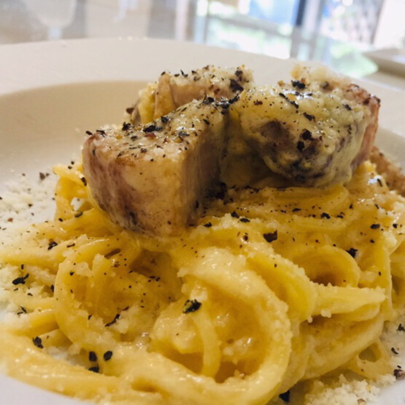 本場仕込みのカルボナーラ(Kitchenピエロ)