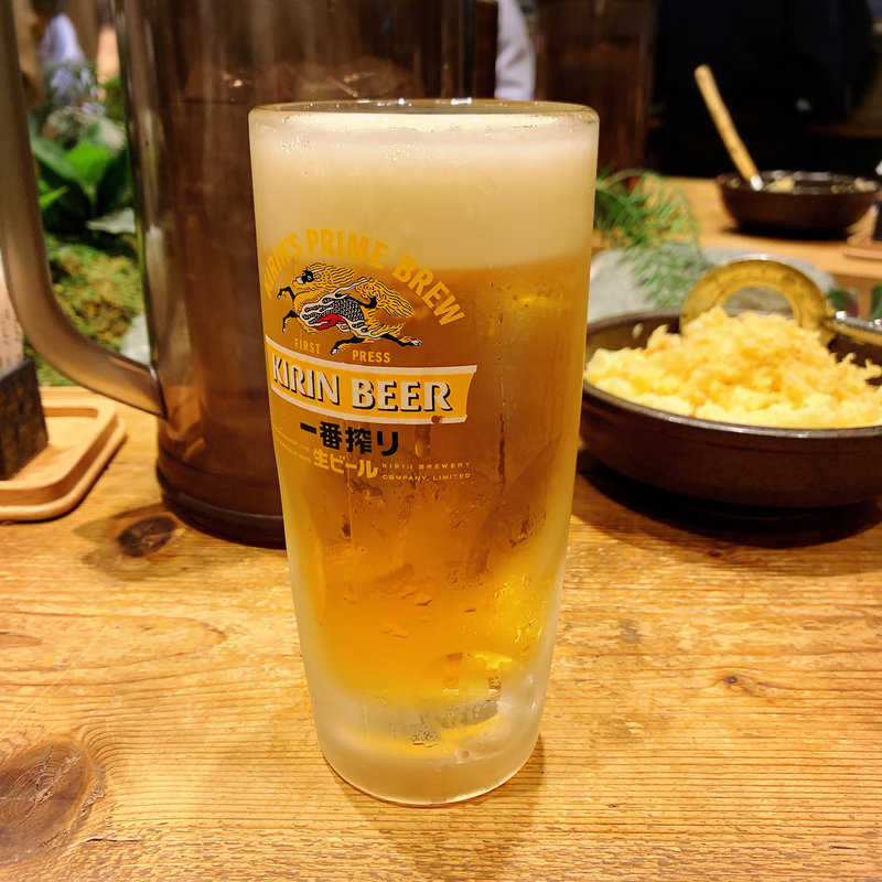 生ビール(山下本気うどん 渋谷並木橋)