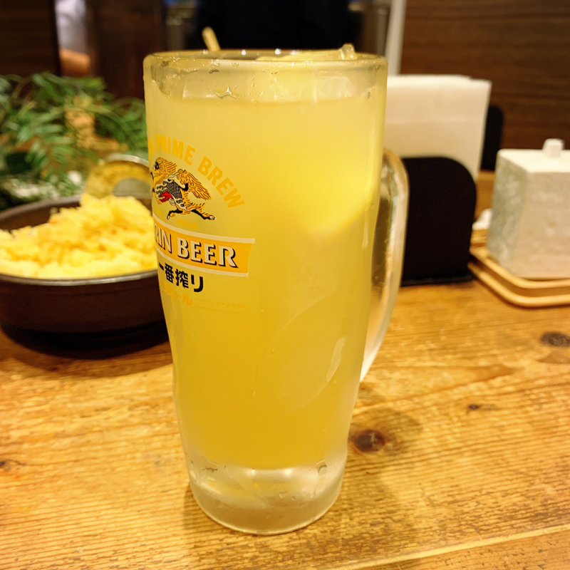 本気な生姜ハイボール(山下本気うどん 渋谷並木橋)