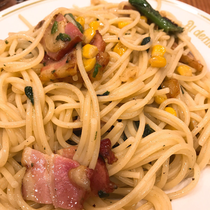 ほうれん草とベーコン（ポパイ）(あるでん亭 新宿センタービル店 （アルデンテイ）)