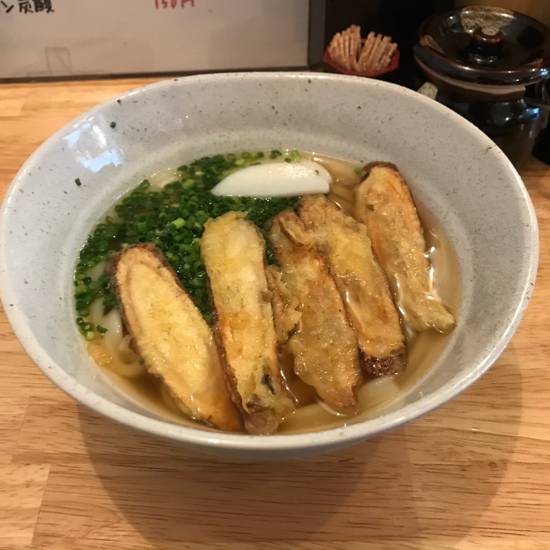 Bセット(ゴボウ天うどん+明太ご飯)(饂飩 おおた)