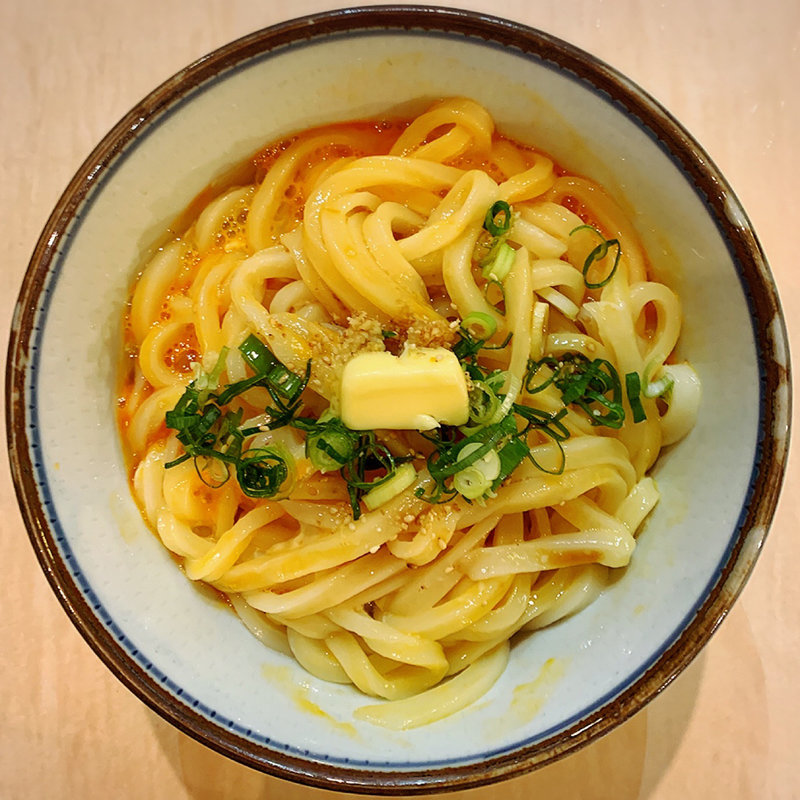 玉子醤油うどん(大盛り)(美の庵 )