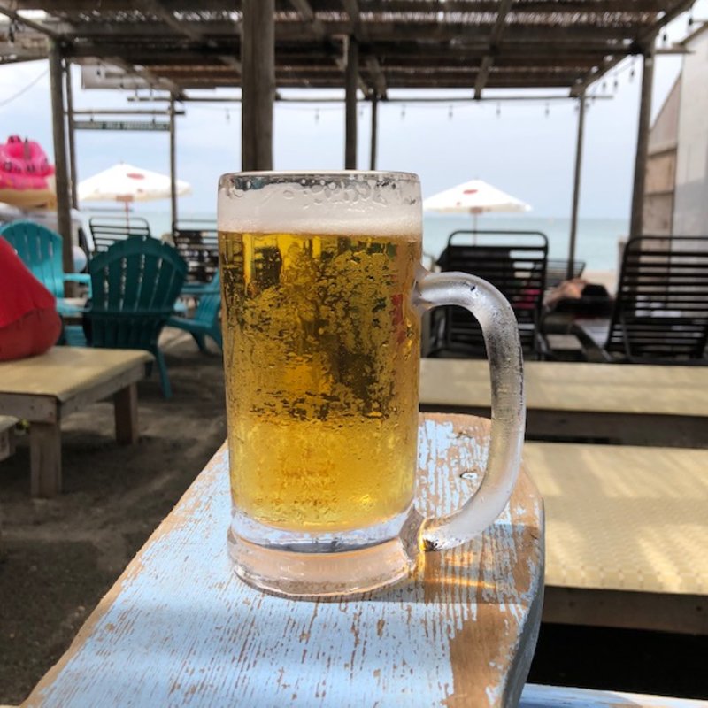 生ビール(逗子海岸海の家　ブラジル食堂)