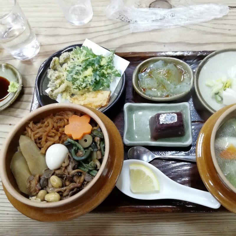 きのこ釜飯セット(鳩の巣釜めし )