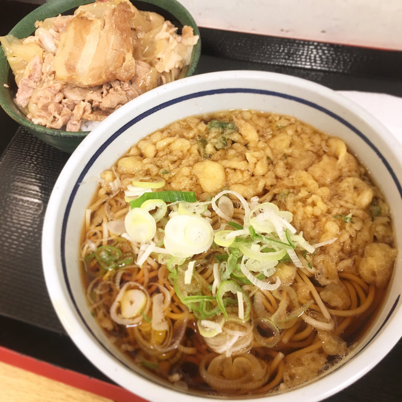 ミニ肉丼セット(駅そば)