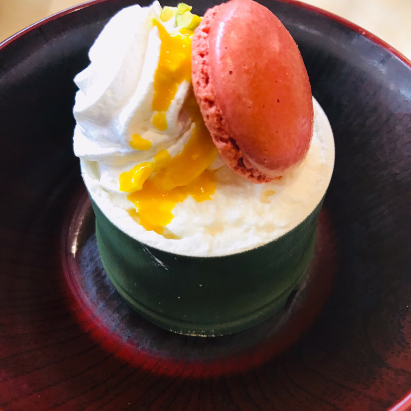 竹姫 マンゴーマカロンパフェ(くら寿司 さくら夙川店)