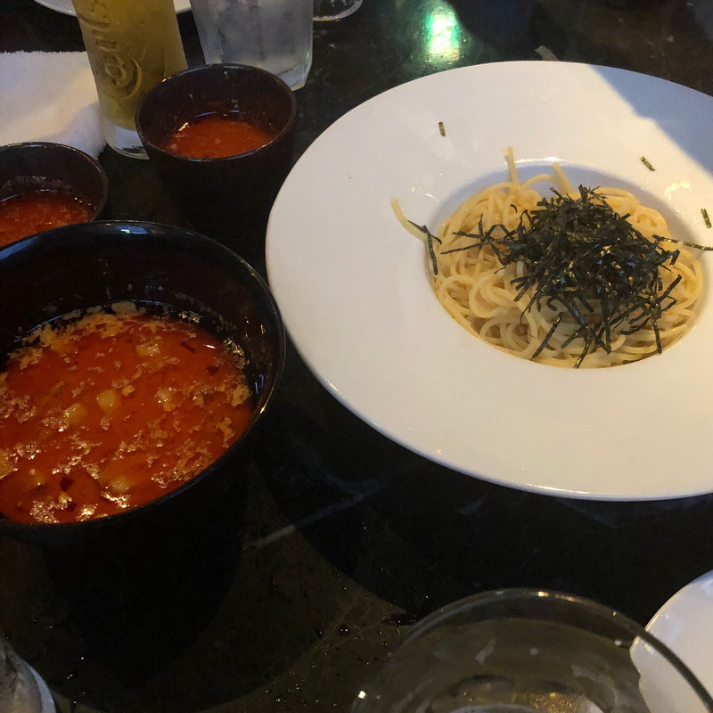 アラビアータつけ麺(オアシスバー茅場町)