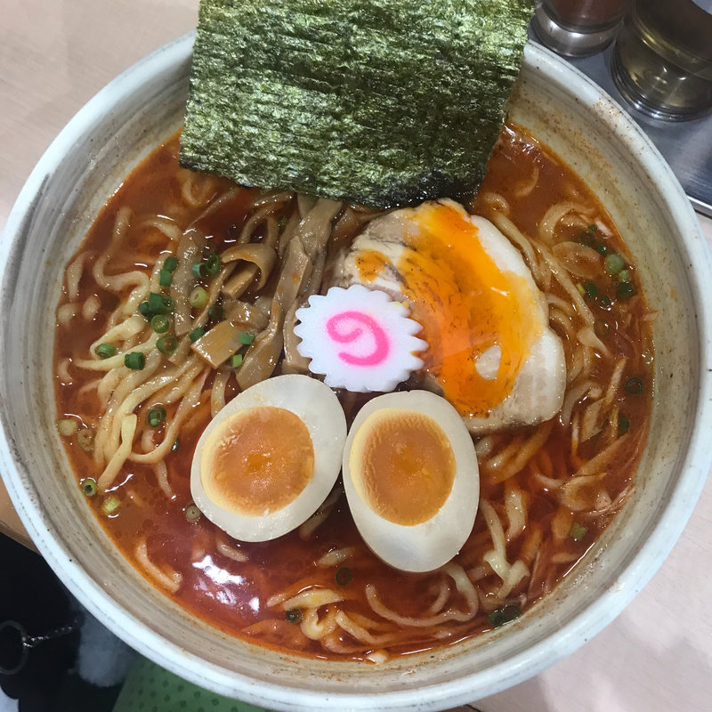 魚介醤油らーめん+煮卵+辛さ（4辛）(らーめん・つけめん たつみ)