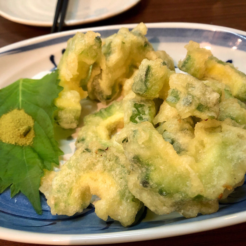ゴーヤーの天ぷら(家庭料理 花のれん)
