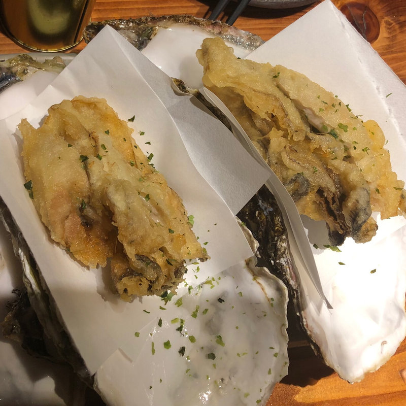 牡蠣の天麩羅(鐵の家 （てつのや）)