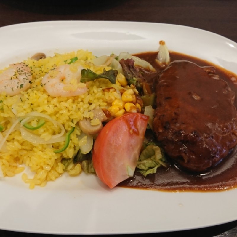 ピラフ・ハンバーグ(ポモドーロ （POMODORO）)