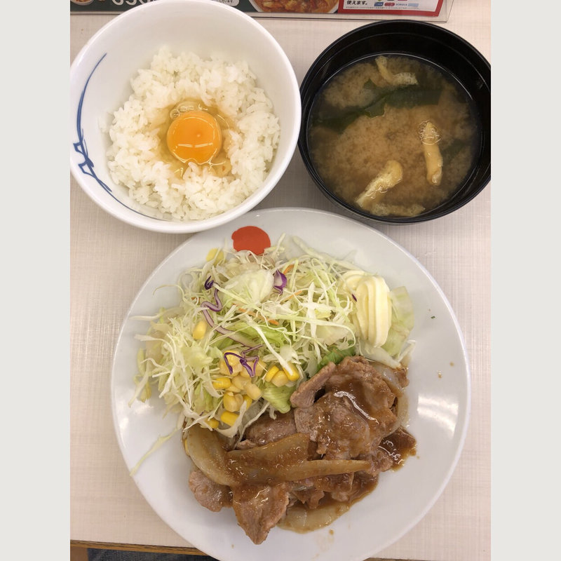 豚肩ロースの生姜焼き定食(松屋 谷町九丁目店 )