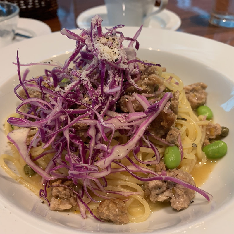 紫キャベツとサルシッチャのパスタ(ドンサバティーニ)