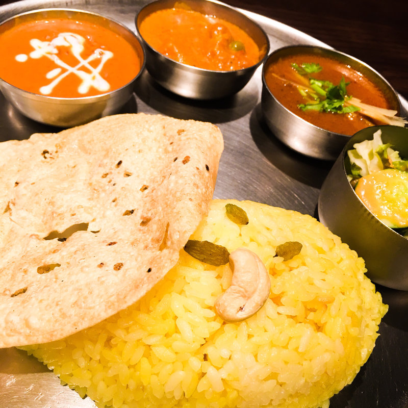 3種カレープレート(エリックサウス 東京ガーデンテラス店 )