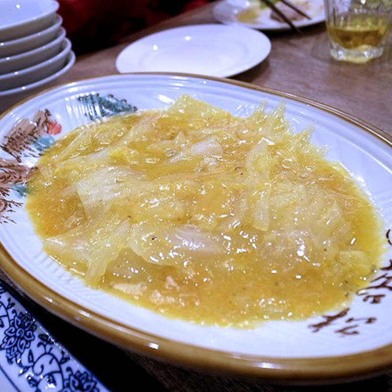 やわらか白菜の蟹ミソあんかけ(四川家庭料理 中洞(なかほら))