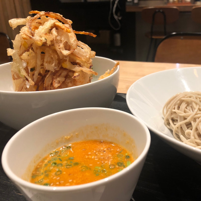 かきあげ丼＋チーラーざる蕎麦(EBISU FRY BAR エビスフライバル)