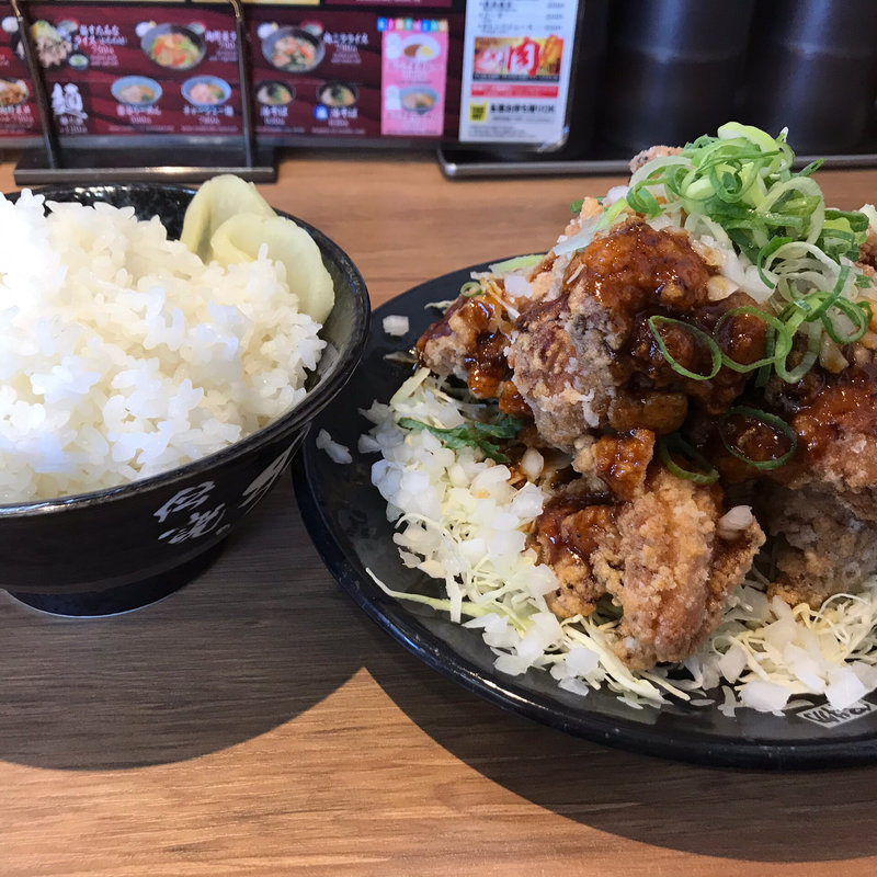 鬼盛りやみつき旨辛“よだれ”唐揚げライス(期間限定)(伝説のすた丼屋 狭山店)