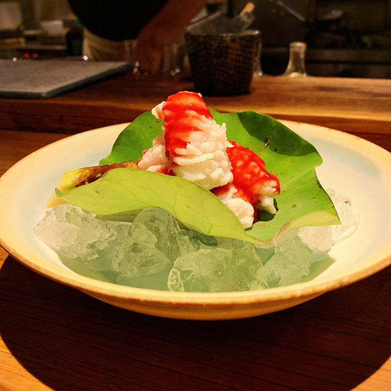 鱧落とし すももソースで(酒井商会)