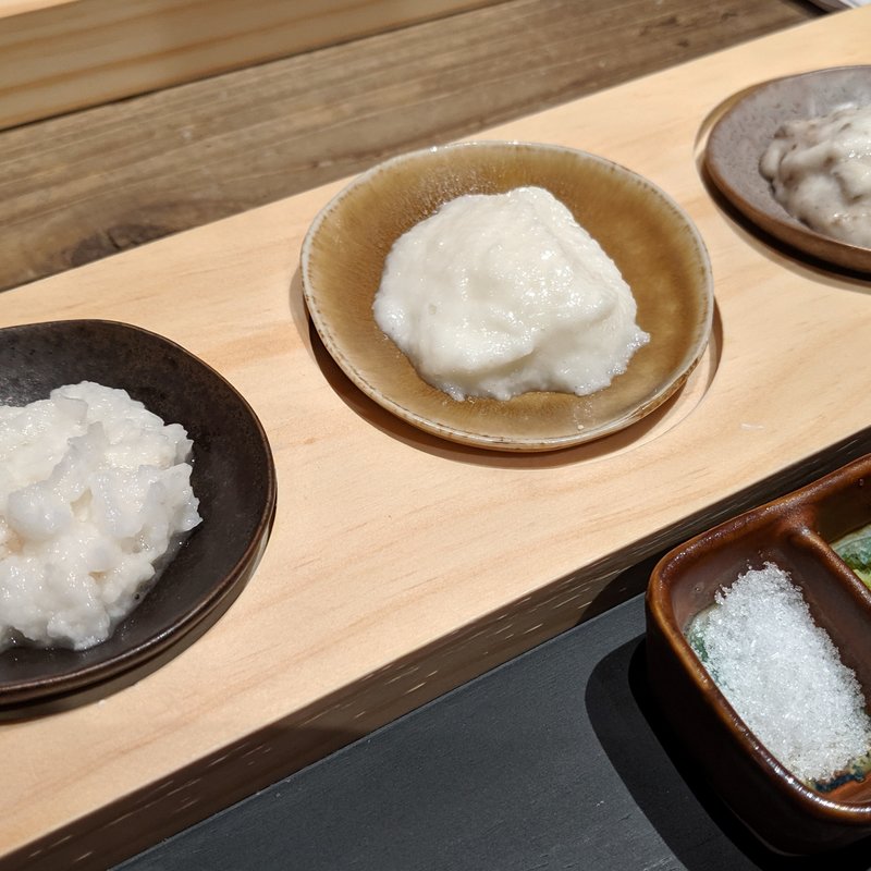 3種のとろろ食べ比べ(山芋の多い料理店　麻布十番)