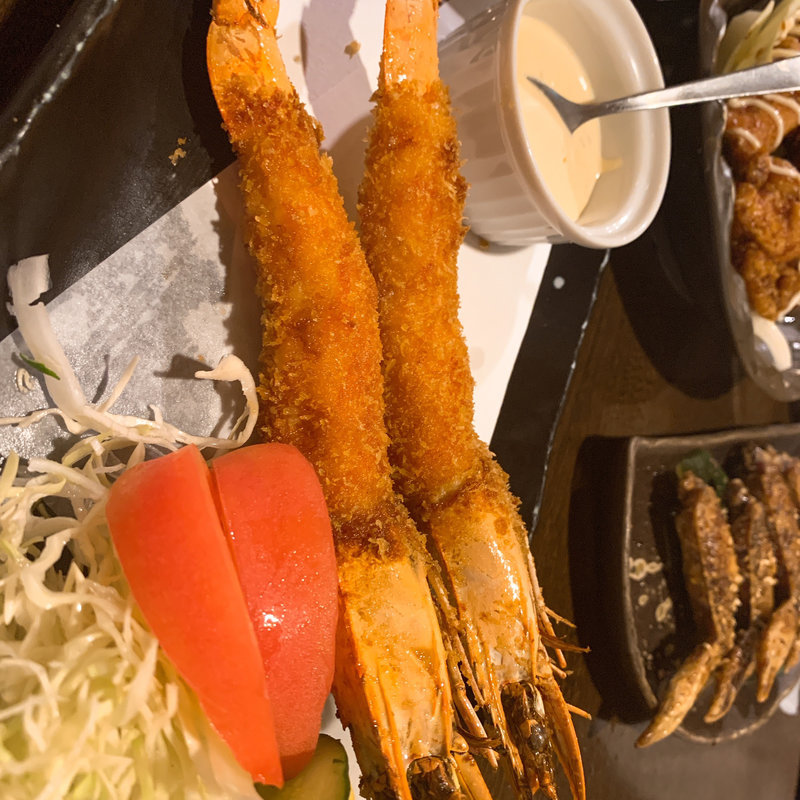 ジャンボ海老フライ(伍味酉(ごみとり)本店)