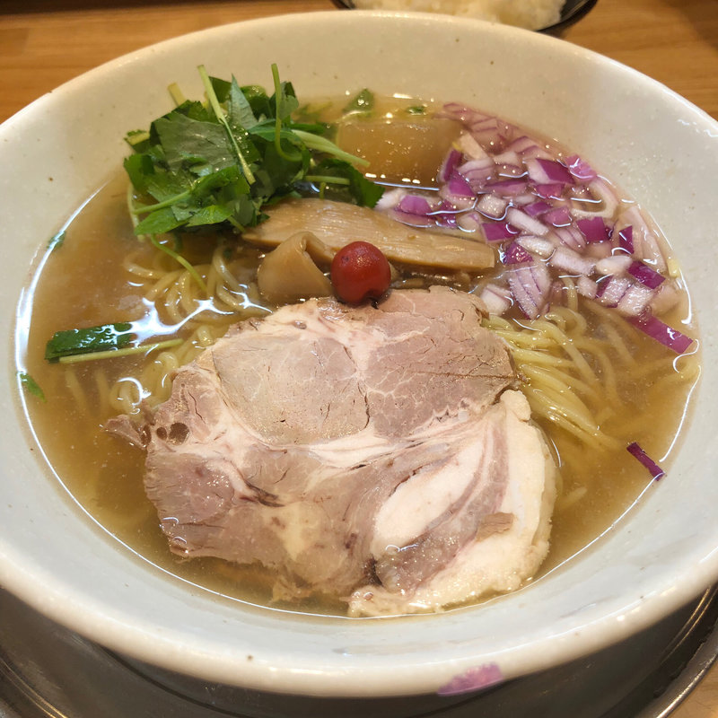 冷やし塩ラーメン(宮崎とんこつラーメン 風来軒 大阪本店)