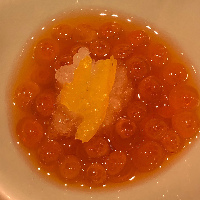 近大産マスコおろし【近大季節懐石〜耕〜】(近畿大学水産研究所 銀座店)