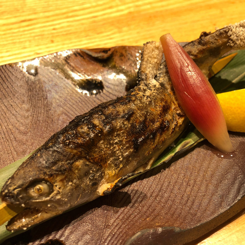 近大産アマゴの塩焼き【近大季節懐石〜耕〜】(近畿大学水産研究所 銀座店)