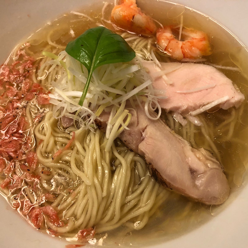 エビとアサリの冷やし塩らーめん(フスマにかけろ中崎壱丁)