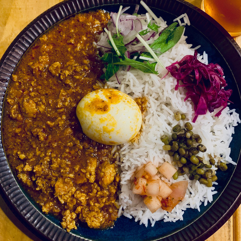本日のカレー（ミンチと卵のキーマ）(スパイス堂)