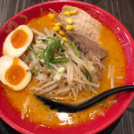 味噌ラーメン 煮卵入り(ろくの家 防府店 )