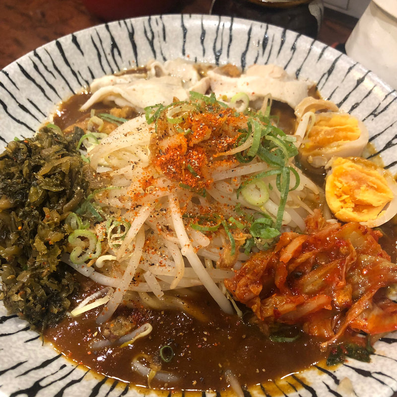 カレーまぜそば(麺屋 青空 千日前通り店)