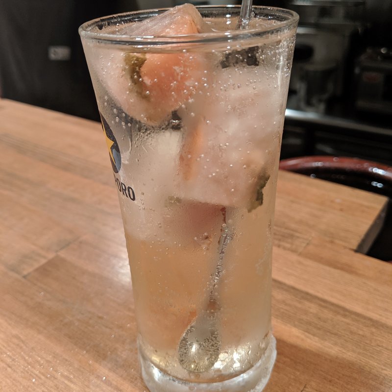 キンミヤの氷結チューハイ（ガリ）(炭焼モータープール　so-sin)