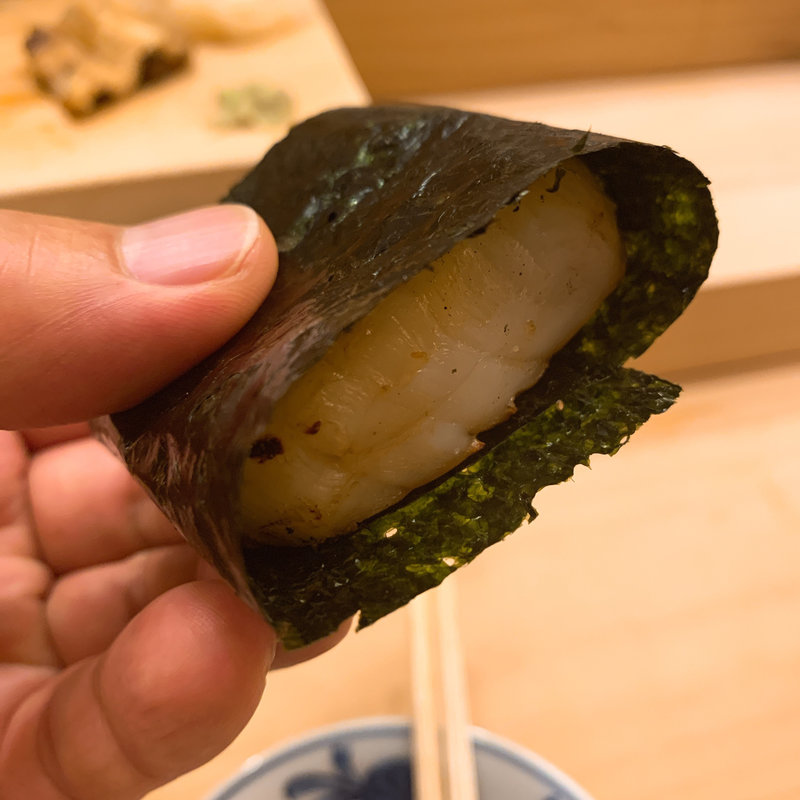 帆立の炙り(鮨處 司)