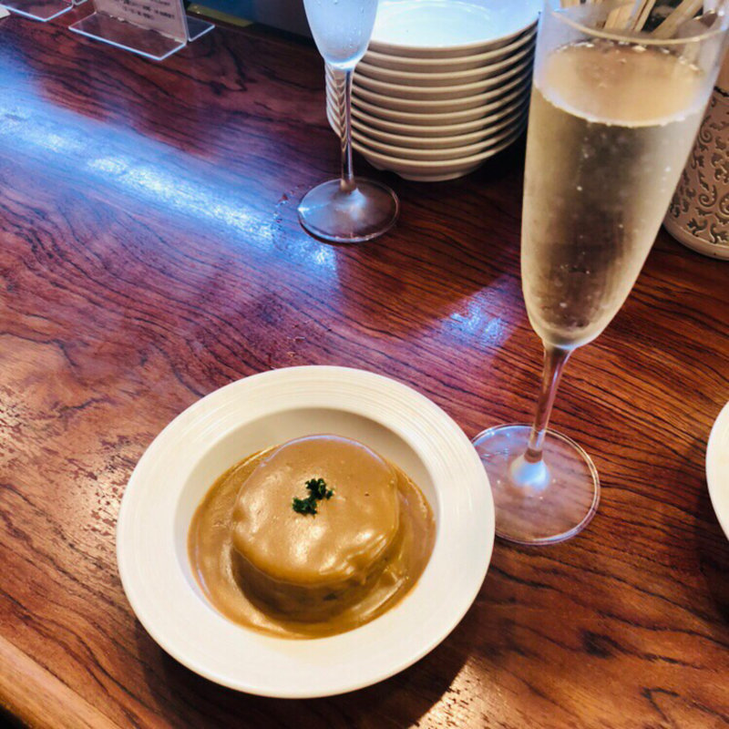 大根とポルチーニ茸ソース(赤白 ホワイティ梅田店)