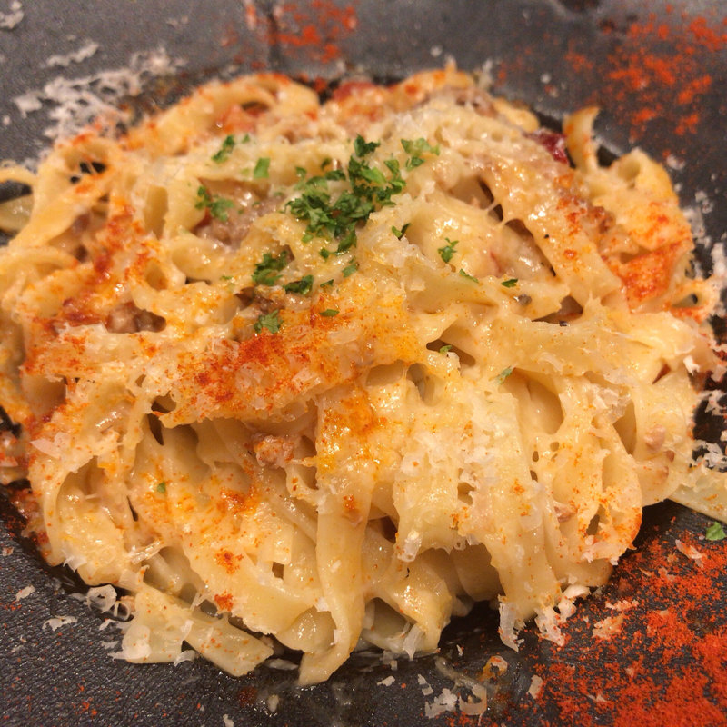 牛ラグーソースのタリアテッレ(デリリウムカフェ レゼルブ)