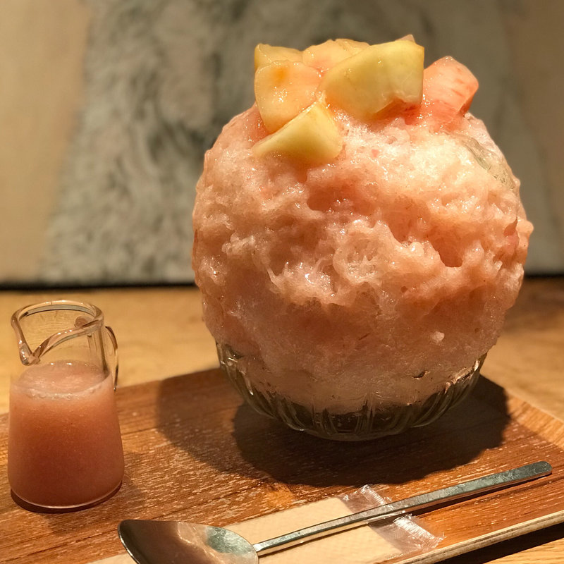 桃始めました2019(氷屋ぴぃす )