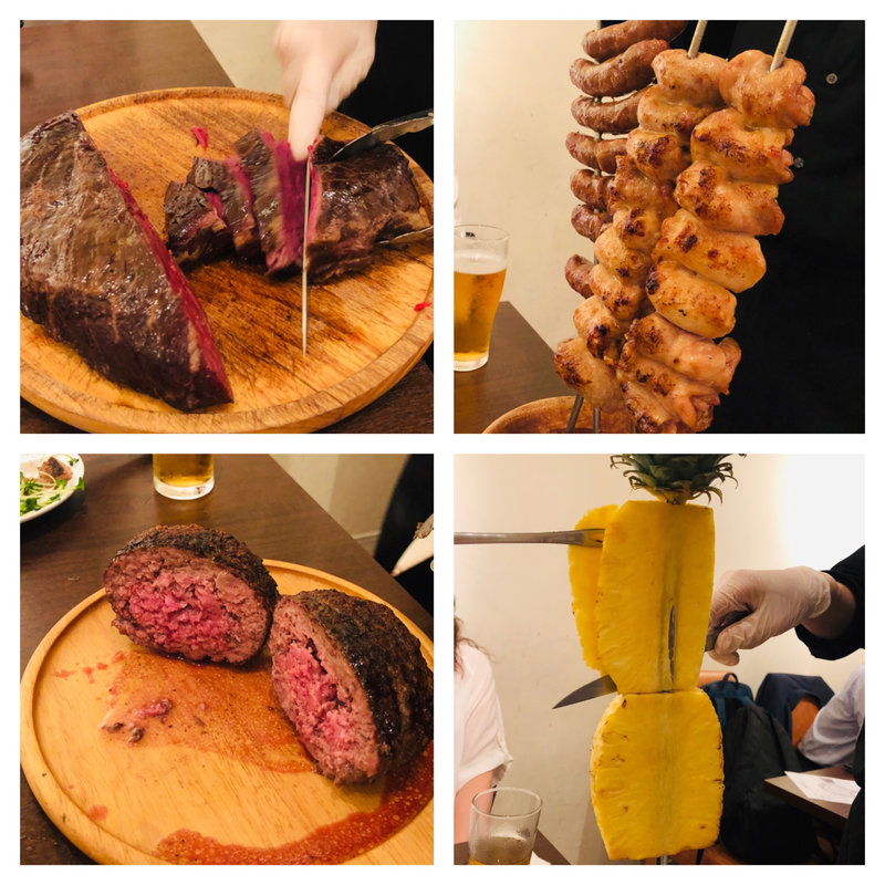 ローストチキン&リングイッサ(肉塊UNO 溜池山王店)