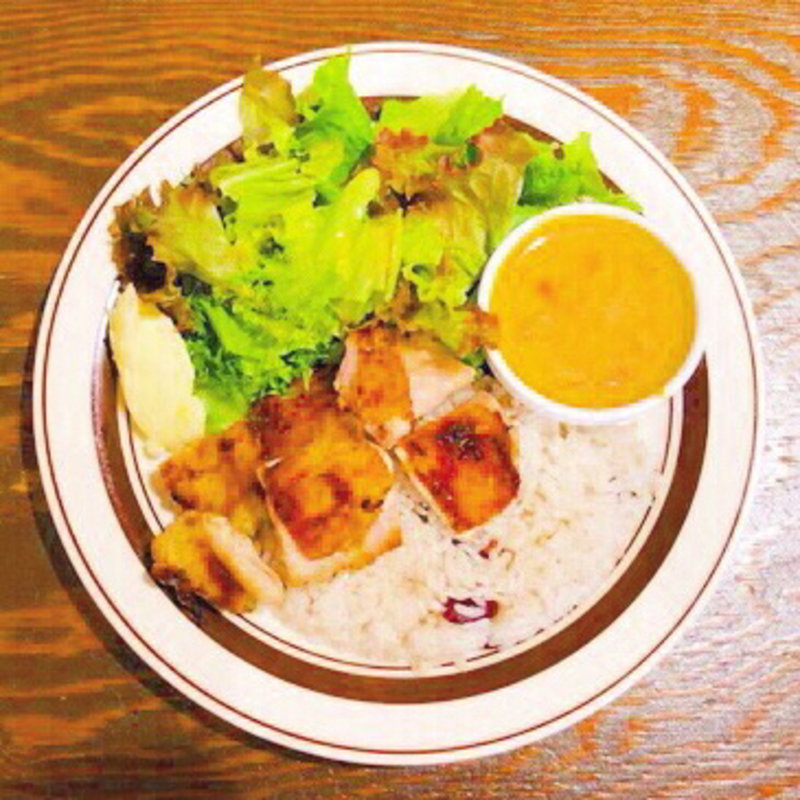 ジャークチキンプレートM＋ミニカレー(ブルックリンダイナー 駒沢本店 )